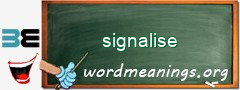 WordMeaning blackboard for signalise